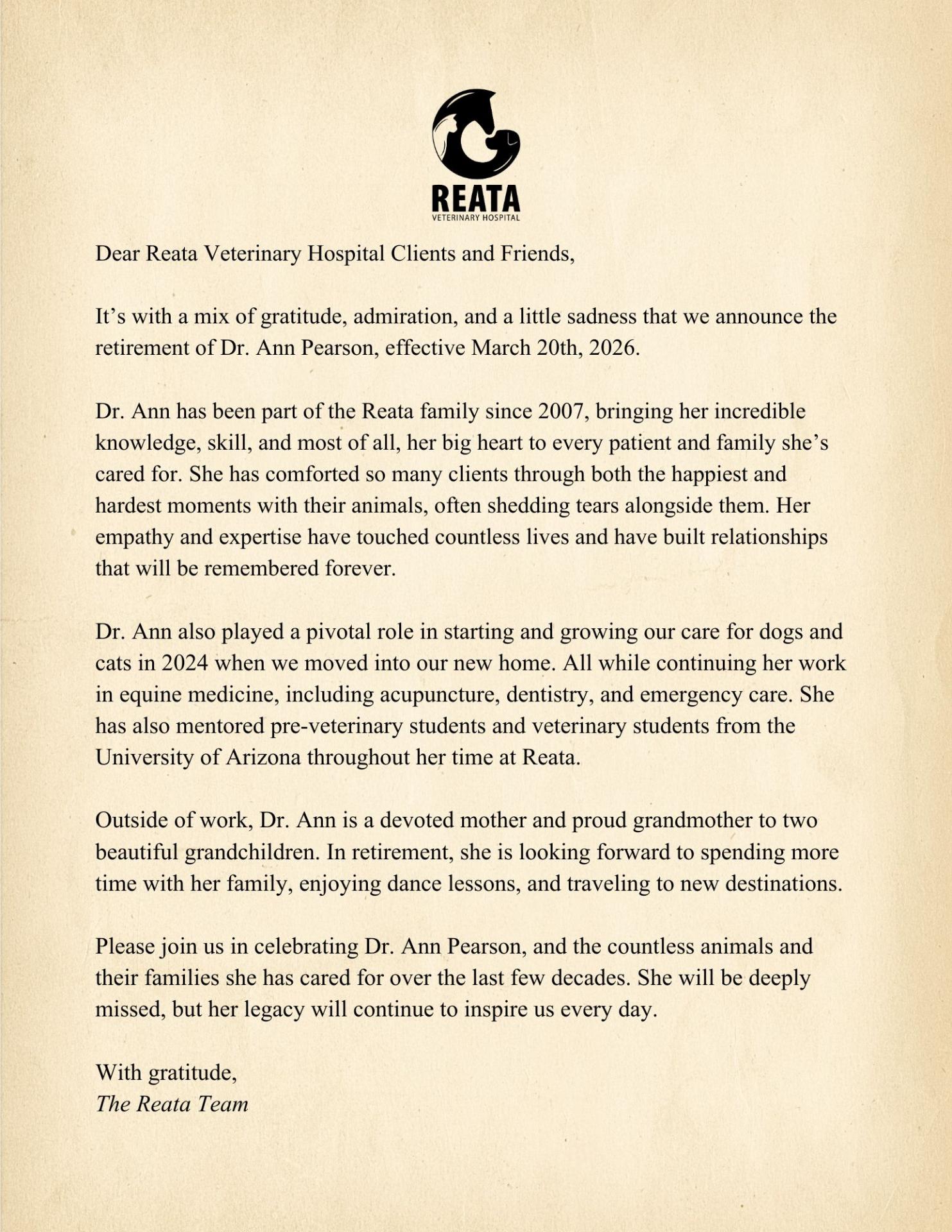 Dr. Conaway Update